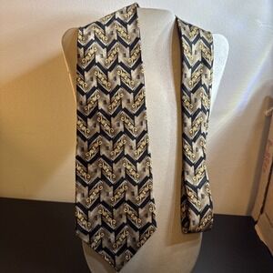 Pierre Cardin Silver‎ Gold Black Classic 58" X 4" Tie T126